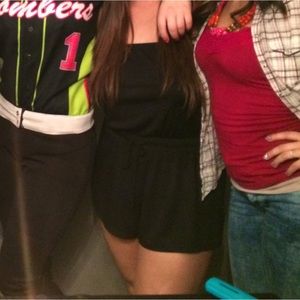 LIKE NEW black Mossimo strapless romper!